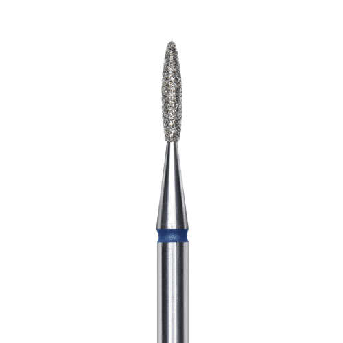 FA10B016/8K Punta de diamante, “flama”, azul, diametro 1.6 mm/ superficie de trabajo 8 mm