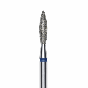FA10B023/10K Punta de diamante, “flama”, azul, diametro 2.3 mm/ superficie de trabajo 10 mm