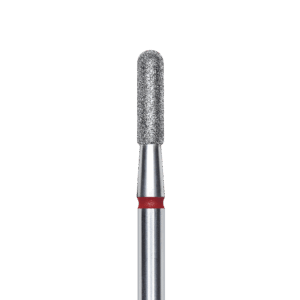FA30R023/8K Punta de diamante,redondeado “cilindro”, rojo, diametro 2.3 mm/ superficie de trabajo 8 mm