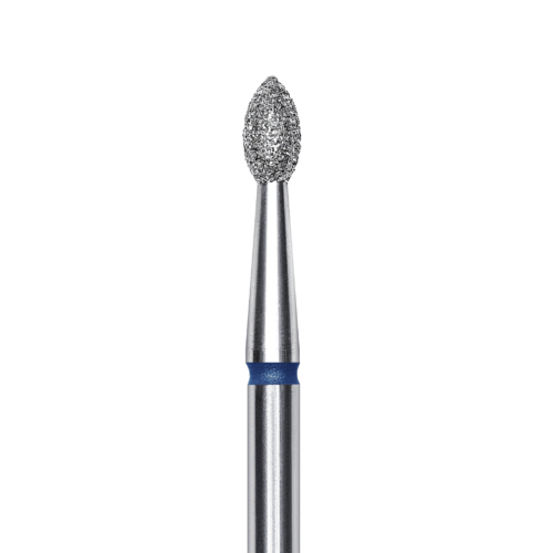 FA60B025/4.5K Punta de diamante, pointed “bud”, azul, diametro 2.5 mm/ superficie de trabajo 4.5 mm