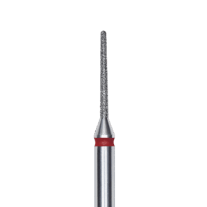 FA80R010/10K Punta de diamante “needle”, roja, diameter 1 mm/ superficie de trabajo 10 mm