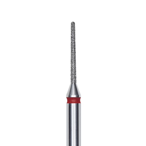 FA80R010/10K Punta de diamante “needle”, roja, diameter 1 mm/ superficie de trabajo 10 mm