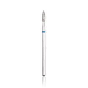 Punta de diamante, “Flama”, banda azul, con punta diametro 2.3 mm/ superficie de trabajo 8 mm