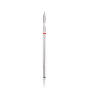 Punta de diamante, “Flama”, banda roja, con punta diametro 1.8 mm/ superficie de trabajo 8 mm