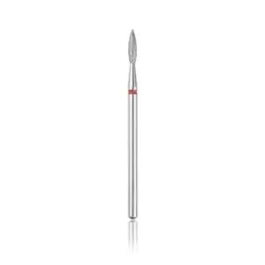 Punta de diamante, “Flama”, banda roja, con punta diametro 2.1 mm/ superficie de trabajo 8 mm