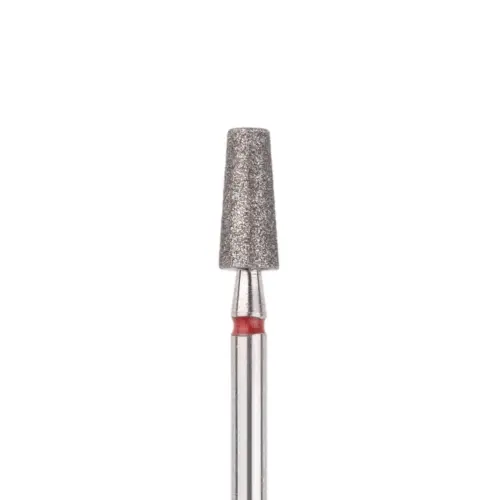 Punta de diamante, “FRUSTUM”, banda Roja, diámetro 4 mm/ superficie de trabajo 9 mm
