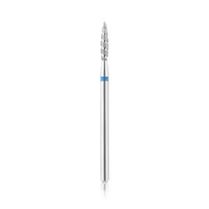 Punta de diamante, “Flama TORNADO”, banda Azul, con punta diámetro 2.1 mm/ superficie de trabajo 12 mm