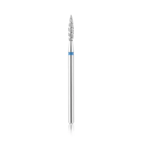 Punta de diamante, “Flama TORNADO”, banda Azul, con punta diámetro 2.1 mm/ superficie de trabajo 12 mm