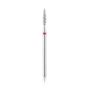 Punta de diamante, “Flama TORNADO”, banda roja, con punta diámetro 2.1 mm/ superficie de trabajo 12 mm
