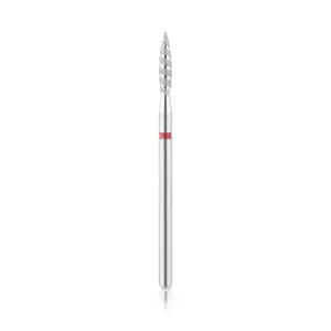 Punta de diamante, “Flama TORNADO”, banda roja, con punta diámetro 2.3 mm/ superficie de trabajo 12 mm